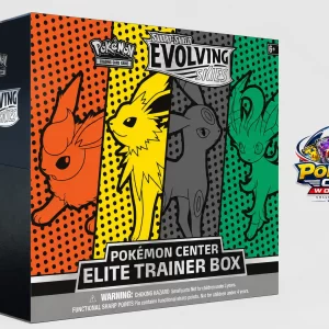 Pokémon Center Exclusive Evolving Skies Elite Trainer Box featuring Eeveelutions