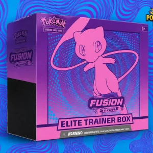 Pokemon TCG Fusion Strike Elite Trainer Box featuring Mew  - Pokémon TCG Sword and Shield - Fusion Strike Elite Trainer Box