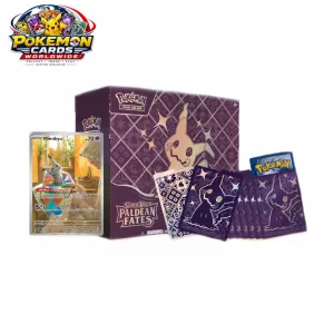 Pokémon TCG Scarlet and Violet - Paldean Fates Elite Trainer Box - Pokemon TCG Paldean Fates Elite Trainer Box featuring Shiny Mimikyu