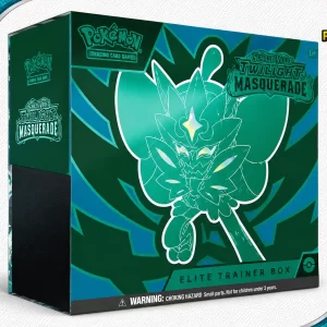 Pokémon TCG Scarlet and Violet - Twilight Masquerade Elite Trainer Box - Twilight Masquerade Elite Trainer Box - Pokemon TCG Twilight Masquerade Elite Trainer Box featuring Teal Mask Ogerpon -mPokémon TCG Scarlet and Violet - Twilight Masquerade Elite Trainer Box