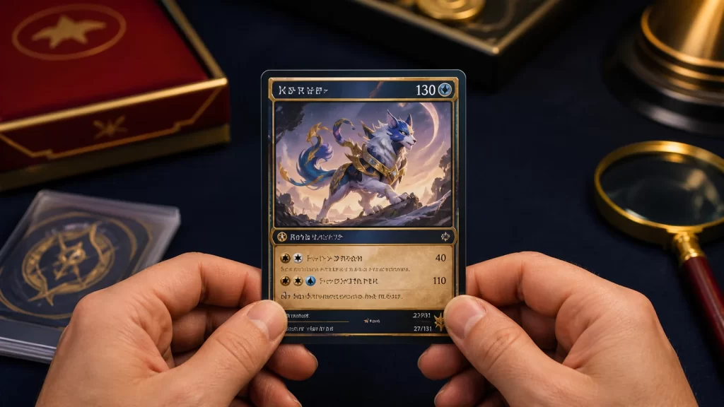 How to read a Pokémon card using its name, HP, attacks, set number and rarity symbol